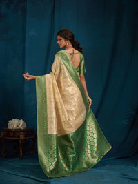 Swarnika Silk In Beige With Green