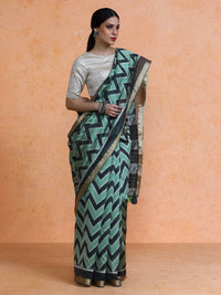 Sumitra Cotton in Pista and Black