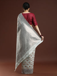Woven Design Chanderi Cotton Saree in Light Blue