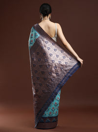 Woven Design Chanderi Cotton Saree in Blue