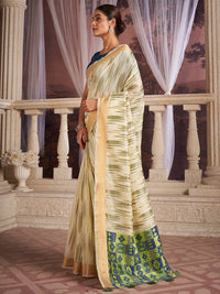 Vaanya Cotton In Olive Green & Lime Green