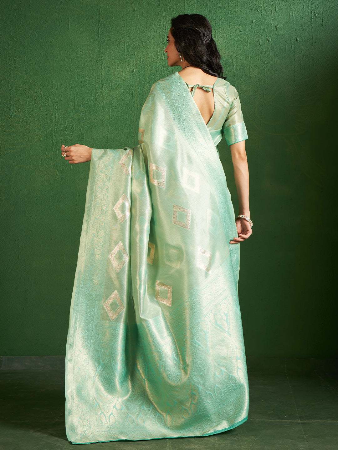 Kalki Silk in Sea Green