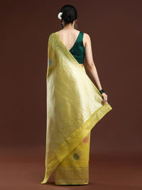 Woven Design Chanderi Cotton Saree in Yellow
