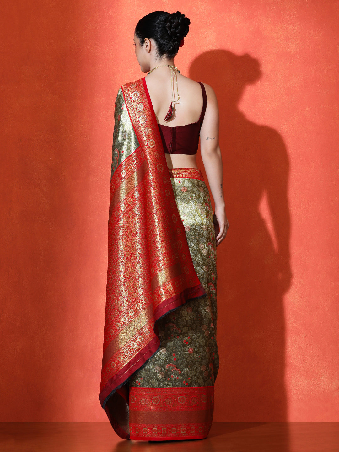 Vasanti Silk in Maroon