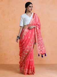 Vinita Cotton in Coral Orange