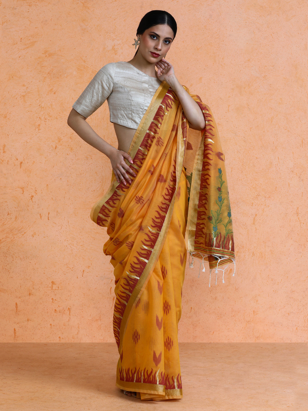 Vilasini Cotton in Mustard Yellow