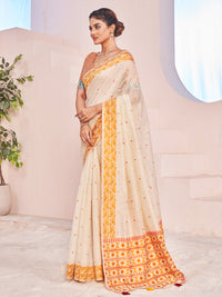 Aafreen Cotton in Beige and Yellow