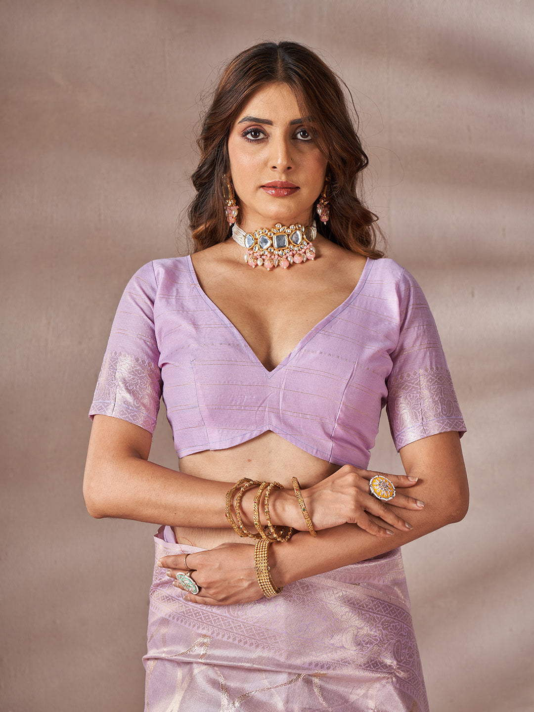 Samiksha Silk in Lilac