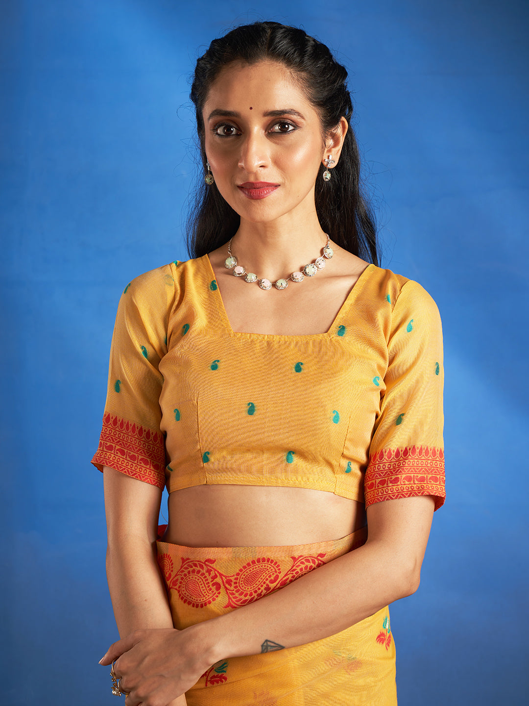 Hannah Cotton In Haldi Yellow