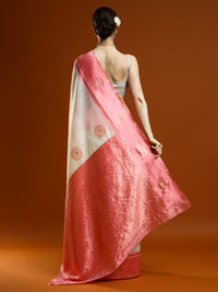 Sarha Woven Design Zari Muga Saree in Cream
