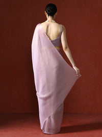 Solid Saree with Blouse Piece in lavender