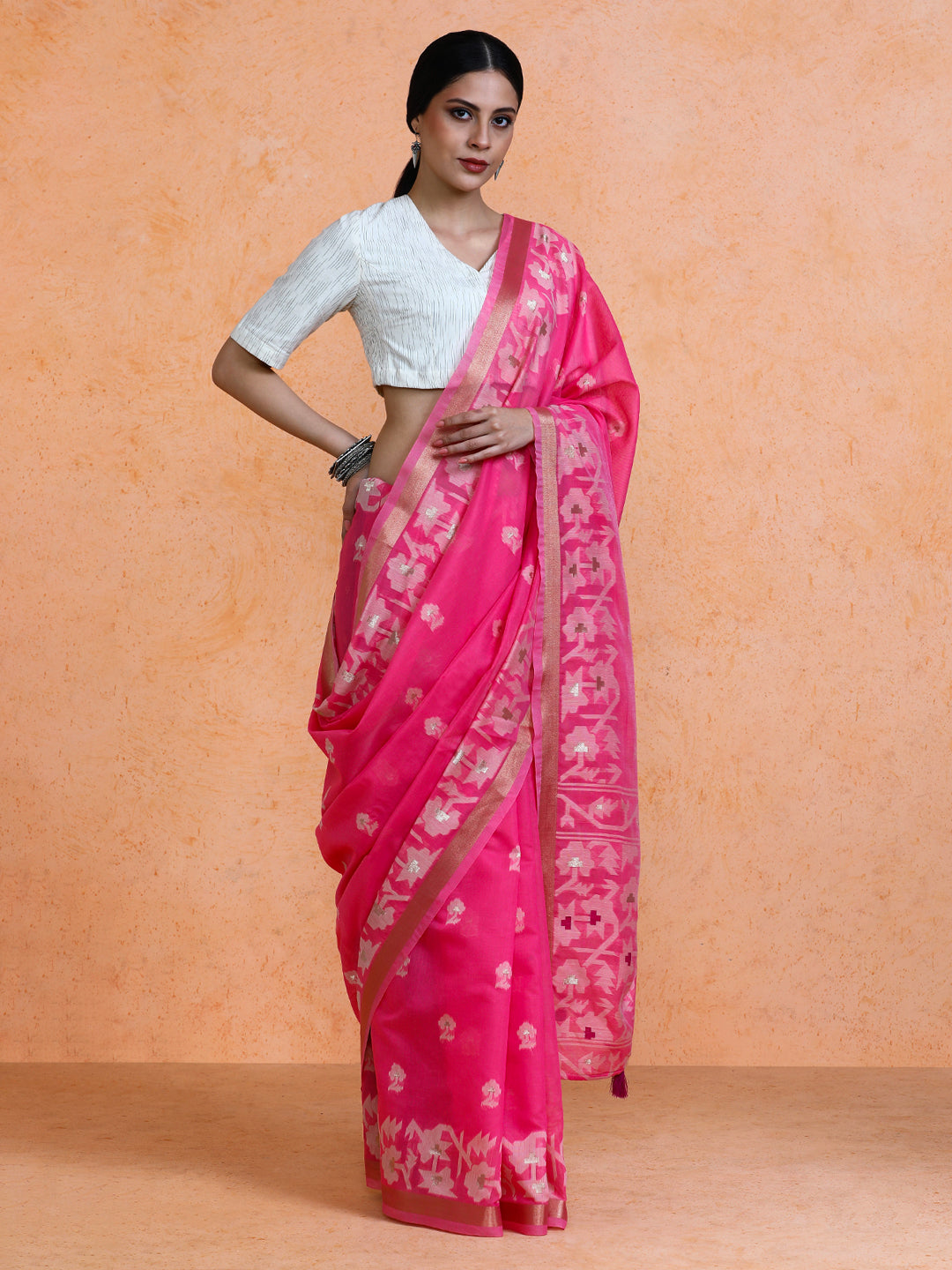 Vinita Cotton in Pink