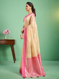 Rohini Cotton In Light Caramel & Rose Pink