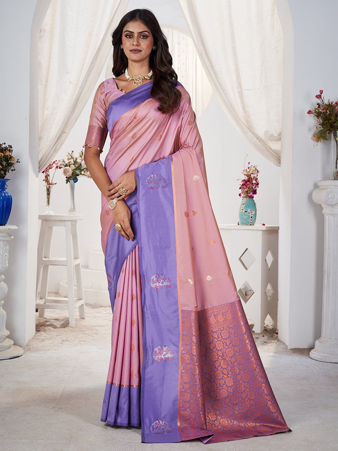 Jamuna Silk in Purple