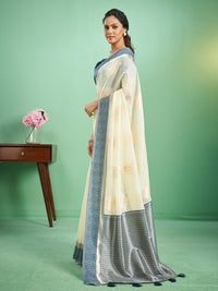 Rohini Cotton In White & Blue