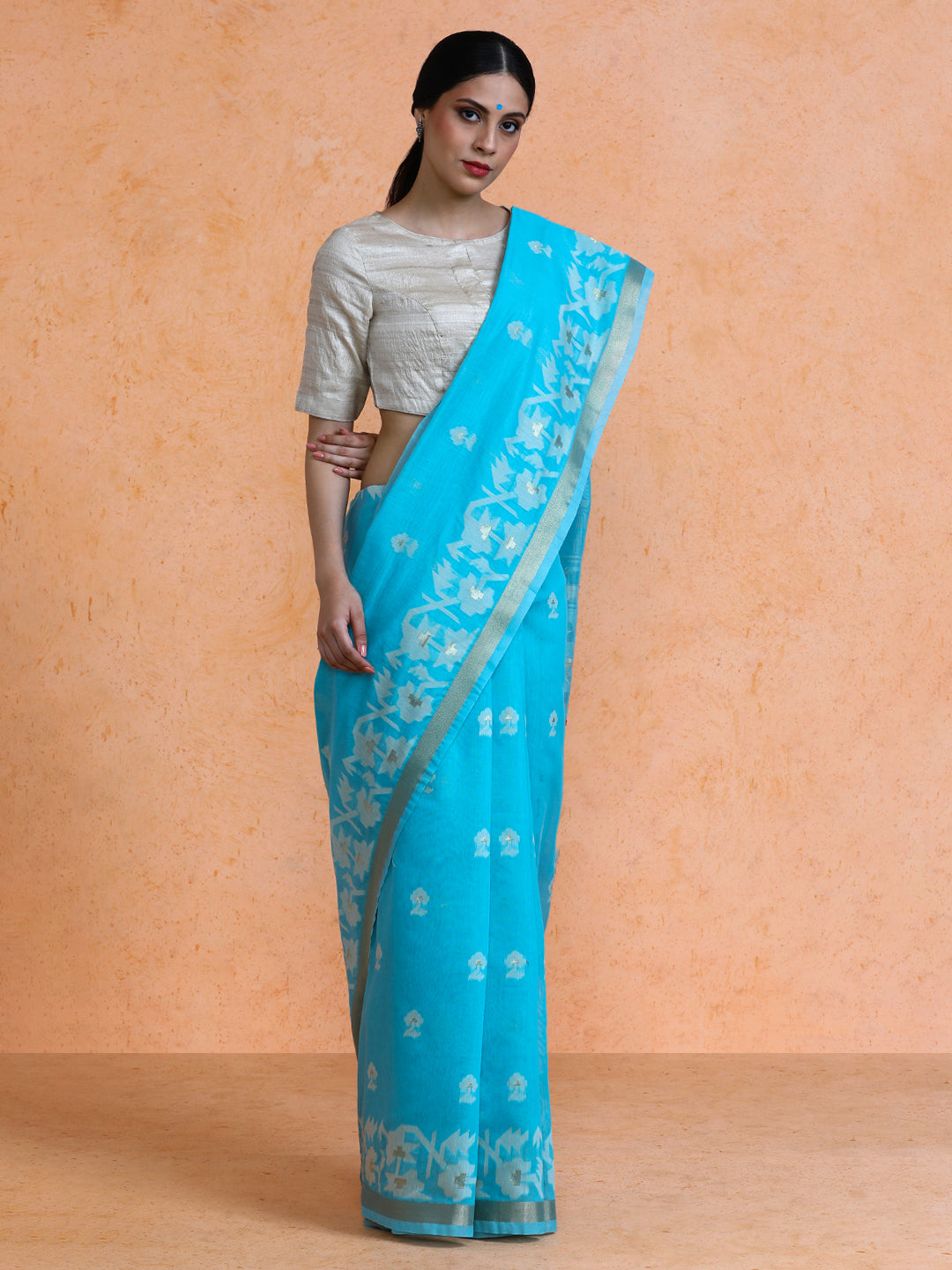 Vinita Cotton in Light Blue