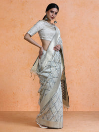 Devi Cotton in Beige with Black Motifs