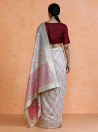 Devi Cotton in Beige with Pink Motifs