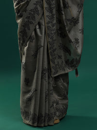 Sarha Woven Design Chanderi Saree in Grey