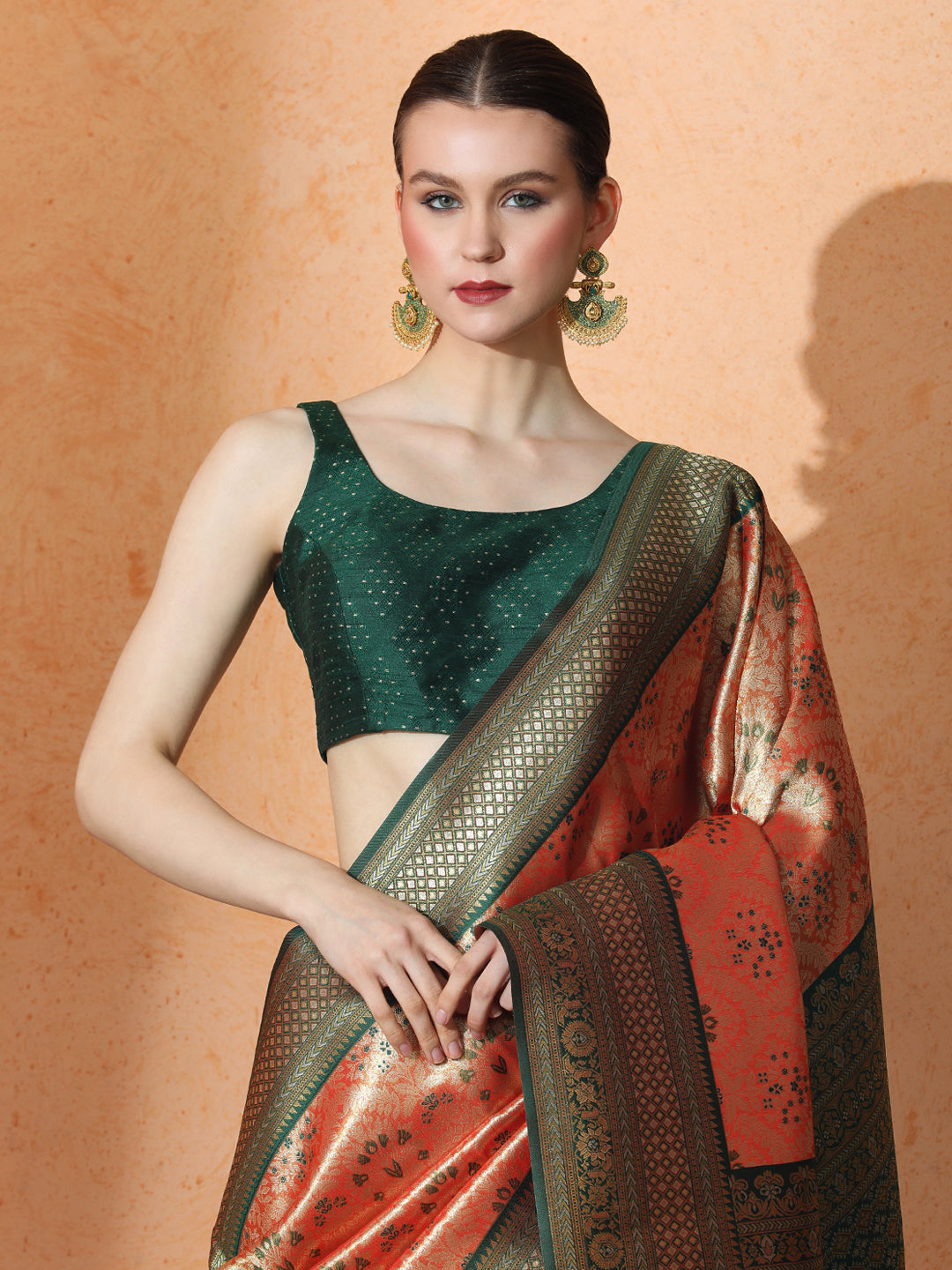 Rasika Silk In Orange