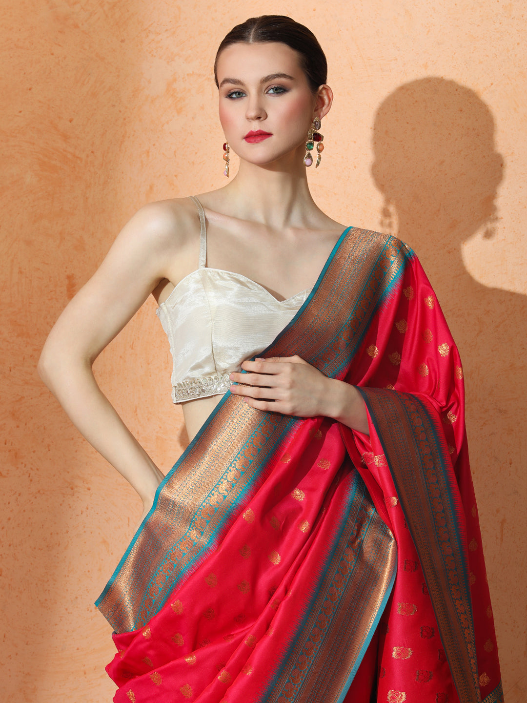 Bhakti Silk in Red