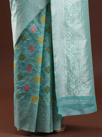 Woven Design Chanderi Cotton Saree in Blue
