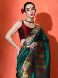 Aakshi Silk In Dark Green