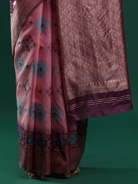 Woven Design Chanderi Cotton Saree in Pink