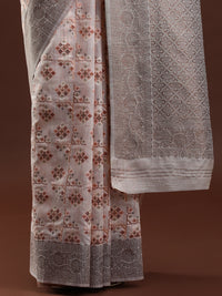 Woven Design Chanderi Cotton Saree in Light Pink