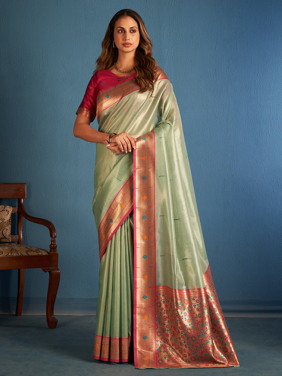 Vamika Silk in Light Green