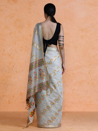 Devina Cotton in Beige with Yellow Motifs