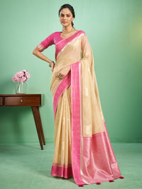 Rohini Cotton In Light Caramel & Rose Pink