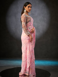 Basanti Bloom in Powder Pink with Floral Patterns