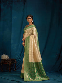 Swarnika Silk In Beige With Green