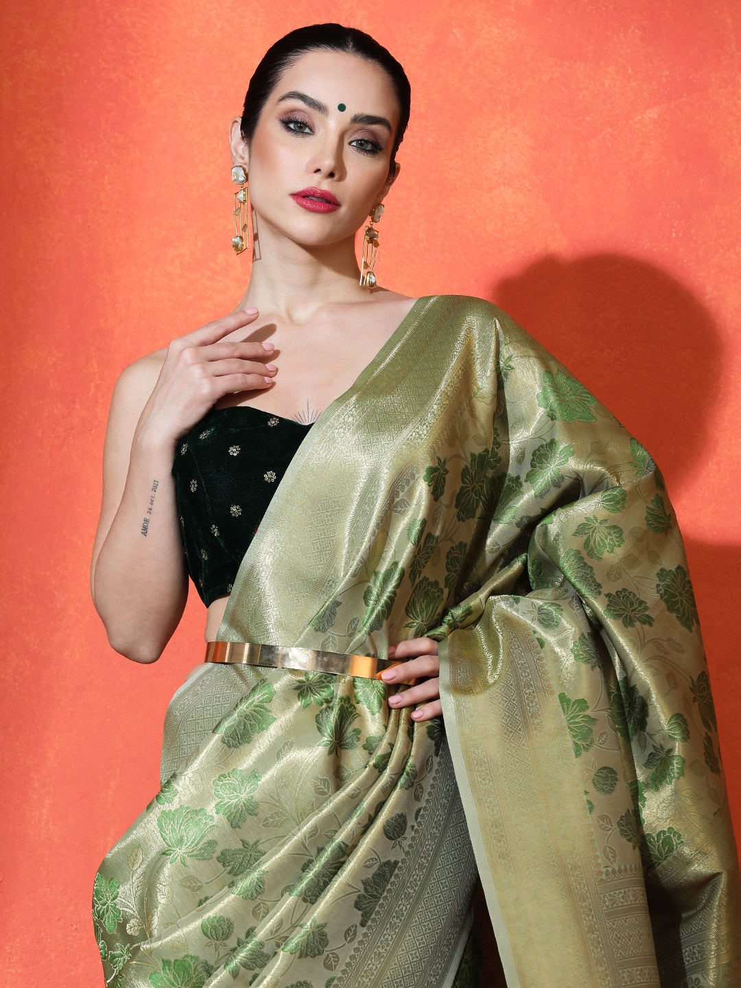 Sarvani Silk In Green