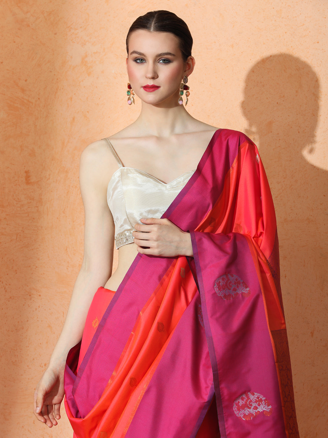 Jamuna Silk in Orange