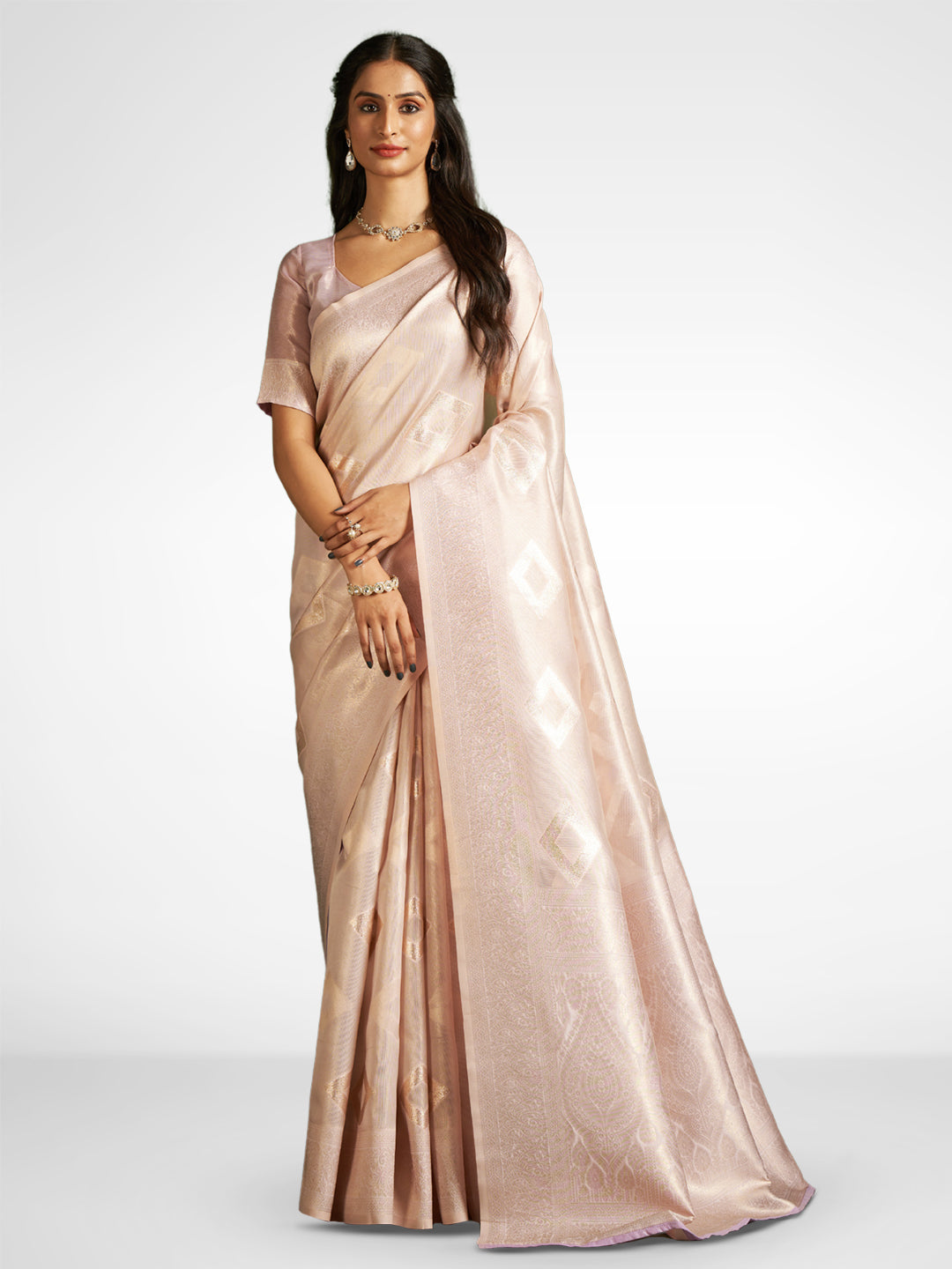 Kalki Silk in Powder Pink