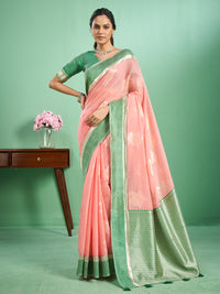 Rohini Cotton In Pink & Green