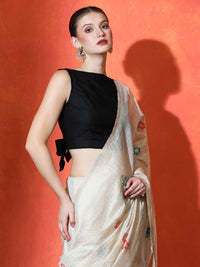 Sundari Cotton In Cream and Dark Blue