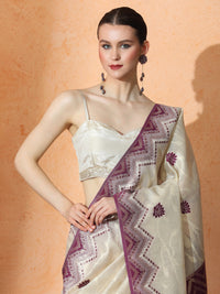 Khwab Silk in Cream