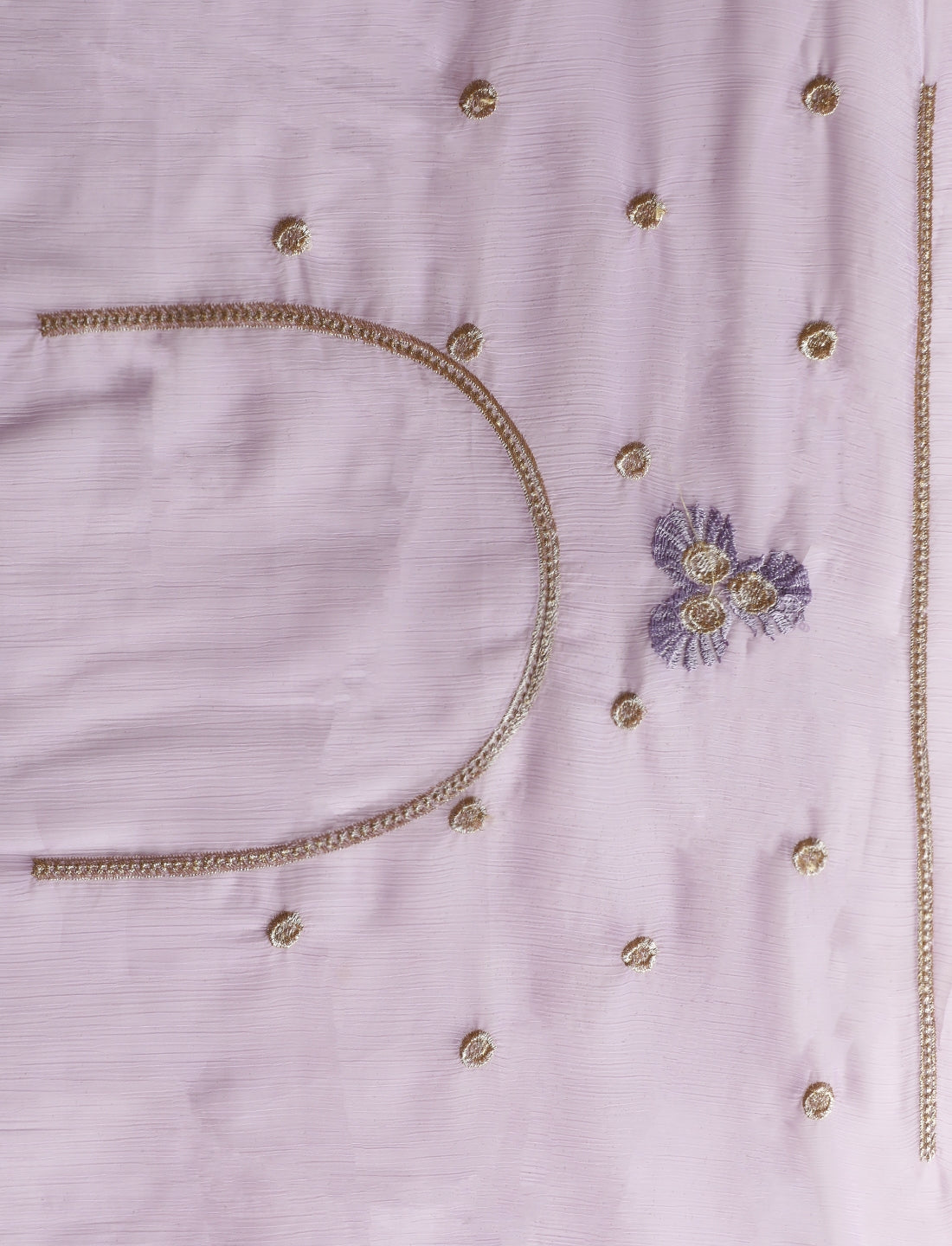 Embroidered Saree With Blouse Piece in Purple