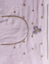 Embroidered Saree With Blouse Piece in Purple