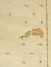 Woven Design Saree With Blouse in Yellow