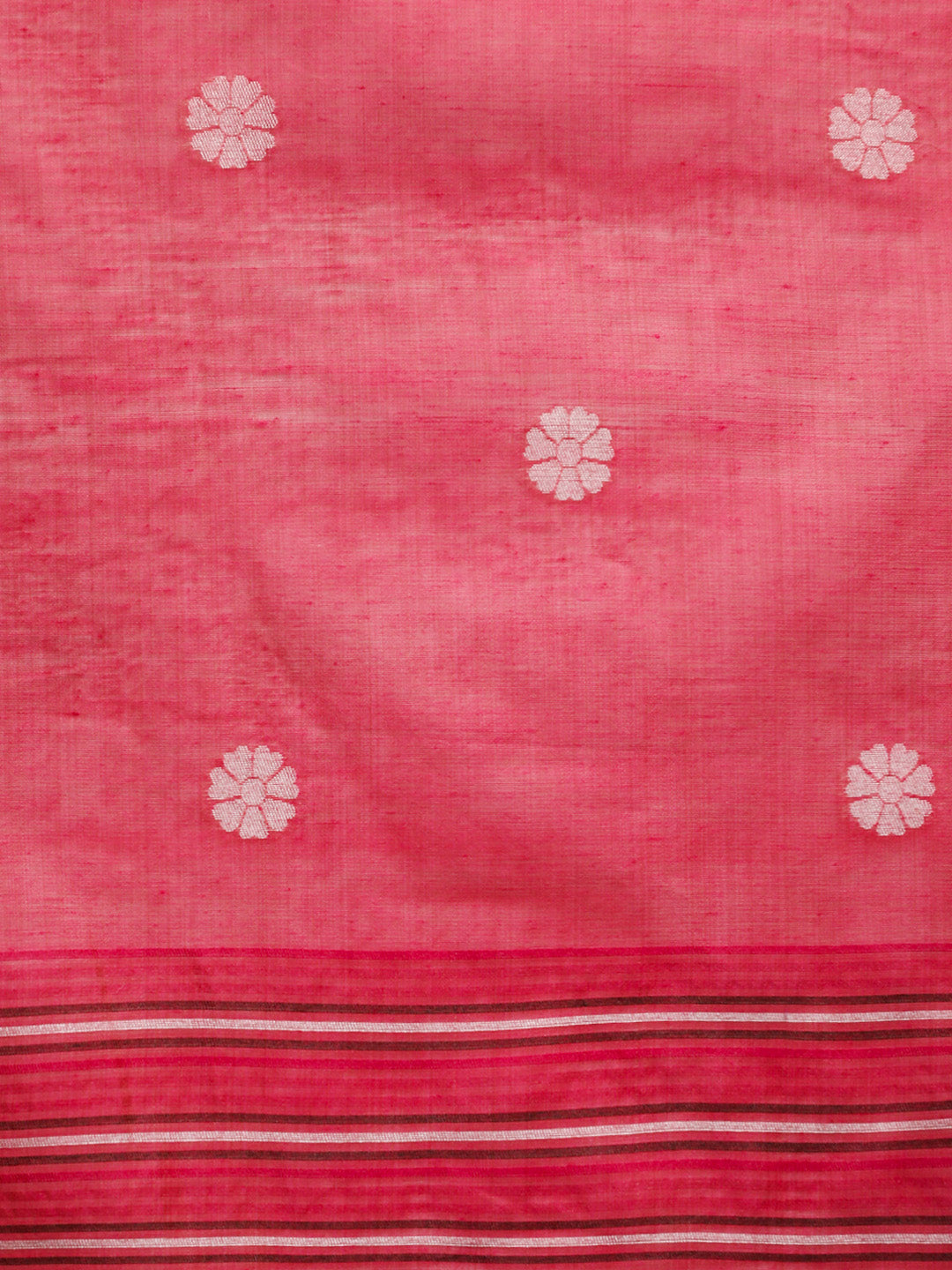 Sarha Floral Woven Design Zari Muga Saree in Pink