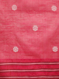 Sarha Floral Woven Design Zari Muga Saree in Pink