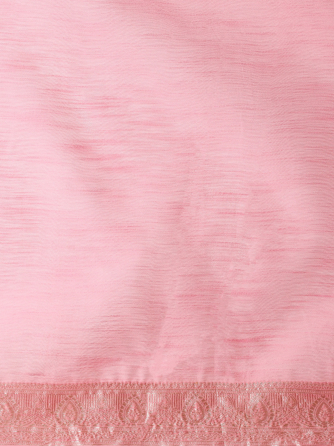 Sarha Women Floral Woven Design Zari Chanderi Saree in Pink