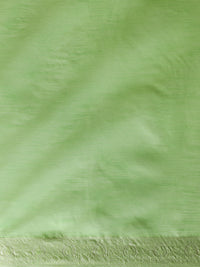 Sarha Ethnic Motifs Embroidered Zari Embroidered Chanderi Saree in Green