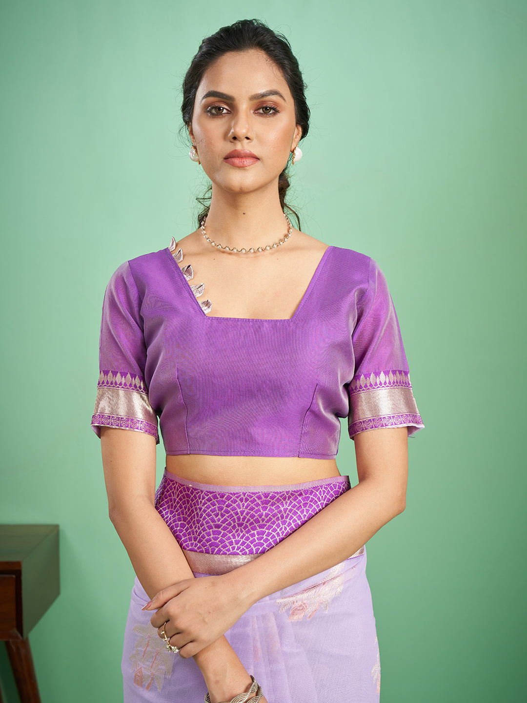 Rohini Cotton In Lavender & Grape Purple