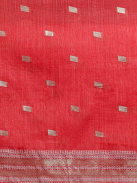 Woven Design Floral Chanderi Cotton Saree in Beige