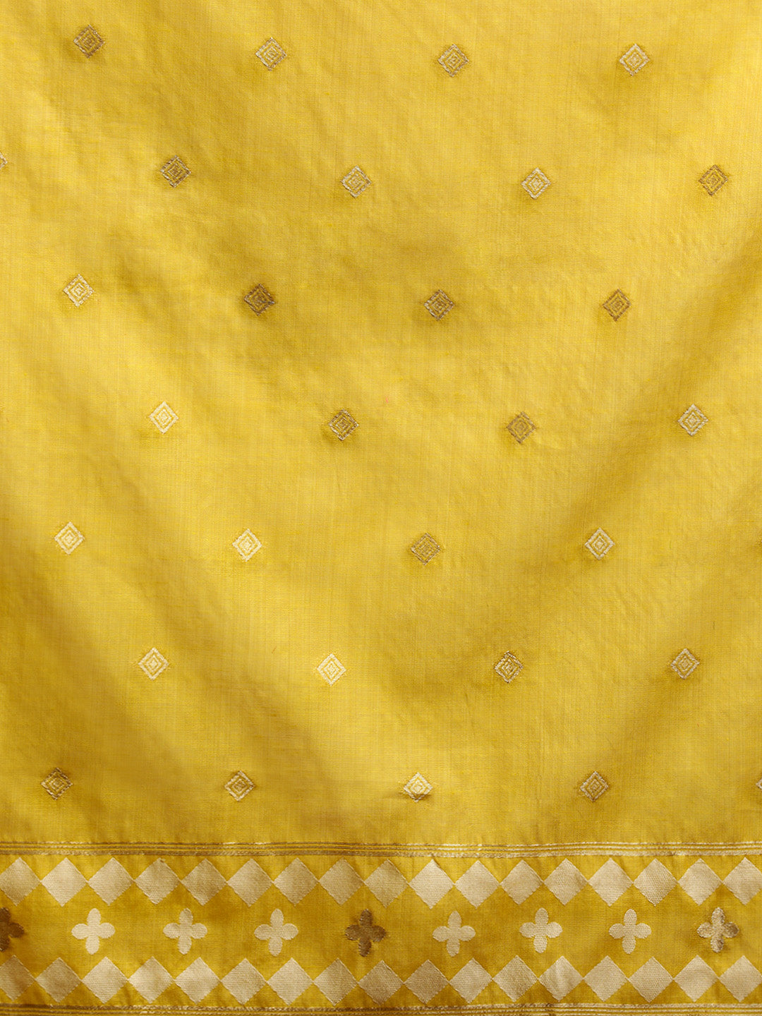 Sarha Ethnic Motifs Woven Design Zari Banarasi Saree in Yellow